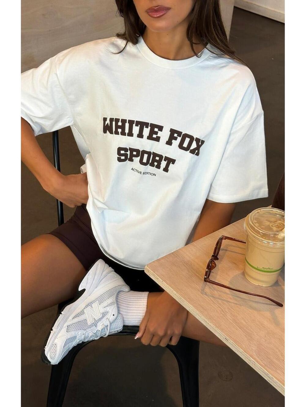 Winning Team Oversized Tee White/Chocolate (Out of Stock).